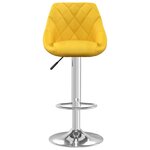 vidaXL Tabourets de bar lot de 2 jaune moutarde velours