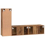vidaXL Ensemble meuble TV 3 Pièces Bois ancien 60 x 30 x 30 cm