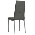 vidaXL Chaises à manger lot de 6 gris similicuir