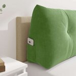 vidaXL Coussin de Dos Vert clair 100 x 24 x 50 cm Velours
