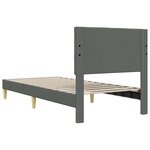 vidaXL Cadre de lit avec tête de lit Gris foncé 90 x 200 cm Tissu
