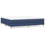 vidaXL Cadre de lit bleu 200x200 cm tissu