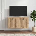 vidaXL Meuble TV mural 59 5 x 41 x 30 cm Chêne artisanal