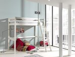 PINO Lit mezzanine 90x200 Blanc