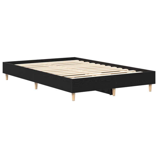Lit vidaXL 120x190 cm en bois d'ingénierie chêne noir