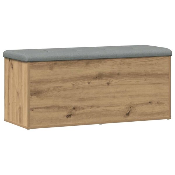 vidaXL Banc de rangement Chêne artisanal 102x42x45 cm Bois d'ingénierie
