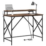 vidaXL Bureau Chêne fumé 100 x 50 x 86 5 cm Bois d'ingénierie