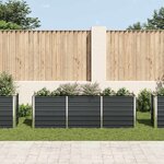 vidaXL Lit surélevé de jardin Acier galvanisé 240x40x77 cm Anthracite