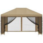 vidaXL Abri de jardin avec parois 4 × 3 m Beige Polyester et Acier