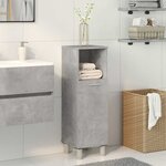 vidaXL Armoire de salle de bain Gris béton 30x30x95 cm Aggloméré