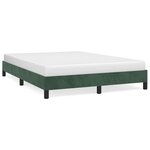 vidaXL Cadre de lit Vert foncé 140x200 cm Velours
