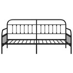 Cadre de lit transformable vidaXL Noir 90x190 cm en acier