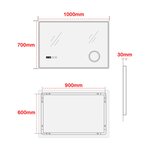 Miroir décoration moderne design LED pour salle de bain 70 x 100 cm blanc 03_0010168