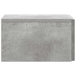 vidaXL Cabinet de chevet mural 2 Pièces Gris béton 33 x 34 5 x 20 cm