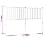 vidaXL Tête de lit de remplacement métal noir 160 cm