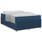 vidaXL Cadre de lit avec matelas Bleu 160 x 200 cm tissu
