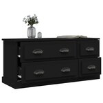 vidaXL Meuble TV noir 100x35 5x45 cm bois d'ingénierie