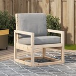 vidaXL Chaise de jardin 57 5x63x76 cm bois de pin massif