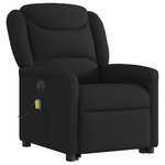 vidaXL Fauteuil inclinable de massage électrique Noir Tissu