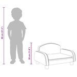 vidaXL Canapé pour enfants marron 50x40x30 cm similicuir