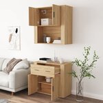 vidaXL Buffet haut Chêne sonoma Bois d'ingénierie