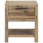 vidaXL Table de chevet avec tiroir 40x30x48 cm Bois d'acacia solide