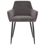 Vidaxl chaises à manger lot de 4 gris foncé velours