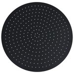 vidaXL Pomme de douche pluie Acier inoxydable 50 cm Ronde Noir