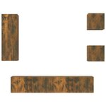 vidaXL Ensemble de meubles TV 5 Pièces Chêne fumé Bois d'ingénierie