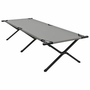 vidaXL Lit de camping pliant Gris Tissu Oxford