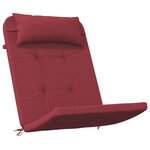 vidaXL Coussins de chaise adirondack lot de 2 rouge bordeaux