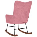 vidaXL Chaise à bascule Rose Velours