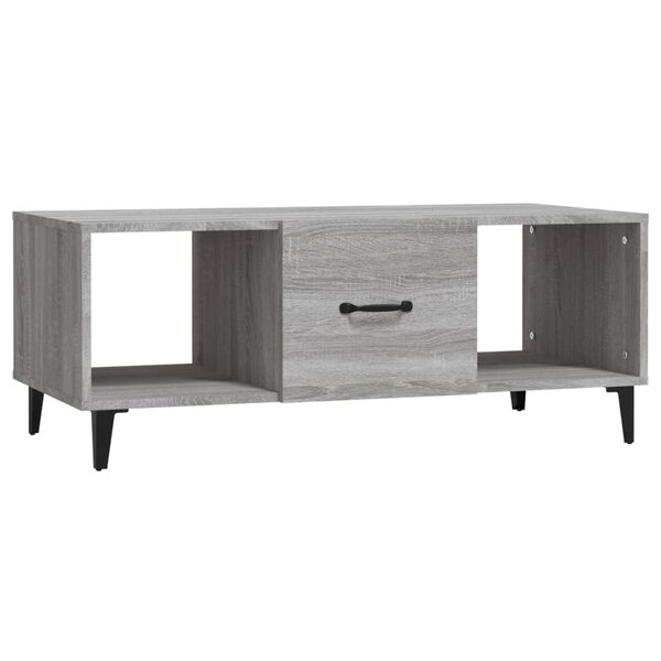 vidaXL Table basse sonoma gris 102x50x40 cm bois d'ingénierie