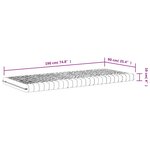 vidaXL Matelas en mousse blanc 90 x 190 cm  7 zones  dureté 20 ILD