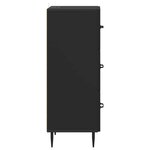 vidaXL Armoire à tiroirs Noir 33 x 34 5 x 89 5 cm Bois d'ingénierie