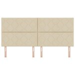vidaXL Tête de lit design en diamant crème 200 cm tissu