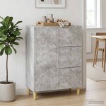 vidaXL Buffet Gris béton 66 x 34 5 x 90 cm Bois d'ingénierie