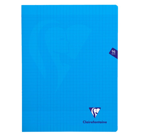 Cahier mimesys piqué polypro 24 x 32 cm 96 pages 90g séyès bleu clairefontaine