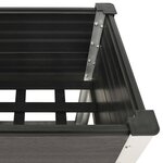 vidaXL Lit surélevé de jardin avec étagère 150x50x90 cm WPC Gris