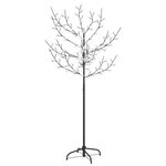 vidaXL Sapin de Noël 120 LED blanc chaud Cerisier en fleurs 150 cm