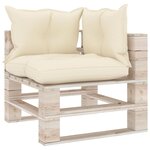 vidaXL Salon palette de jardin 4 Pièces avec coussins bois de pin