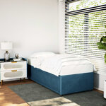 vidaXL Cadre de lit bleu 90x190 cm velours