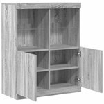 vidaXL Buffet sonoma gris 81x37x100 cm bois d'ingénierie