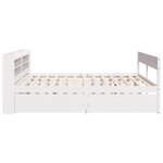 vidaXL Cadre de lit sans matelas blanc 135x190 cm bois de pin massif