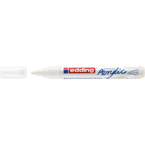 Marqueur Acrylique 5100 Blanc trafic Pointe Moyenne 2-3 mm EDDING