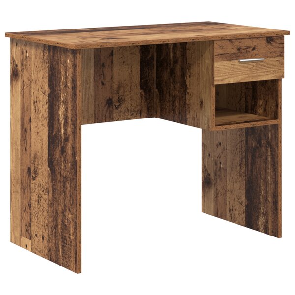 vidaXL Bureau avec rangement en vieux bois 90x49 5x75 cm Bois d'ingénierie