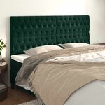 vidaXL Tête de lit Vert foncé 200x7x118/128 cm Velours