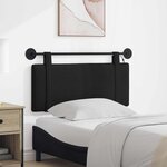 vidaXL Tête de lit suspendue Avec lumière LED Noir Tissu