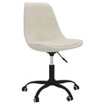 vidaXL Chaise pivotante de salle à manger Crème Tissu