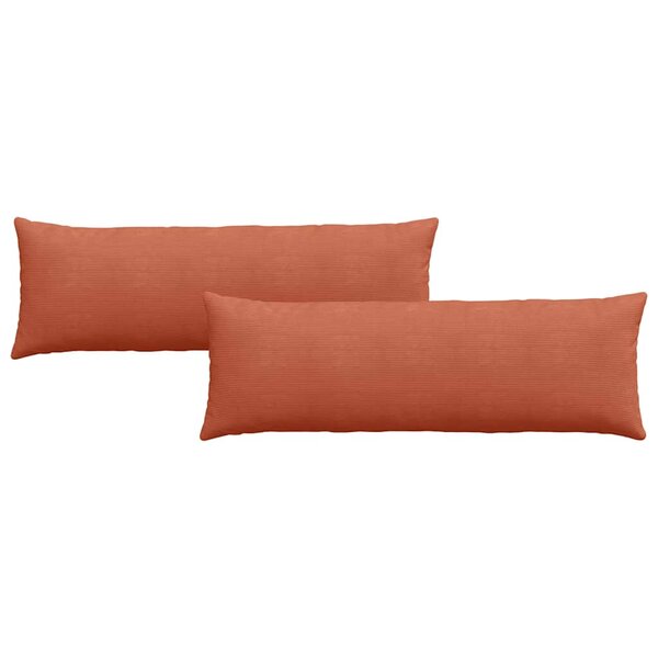 vidaXL Coussins de canapé 2 Pièces Rouge orange 120 x 40 cm